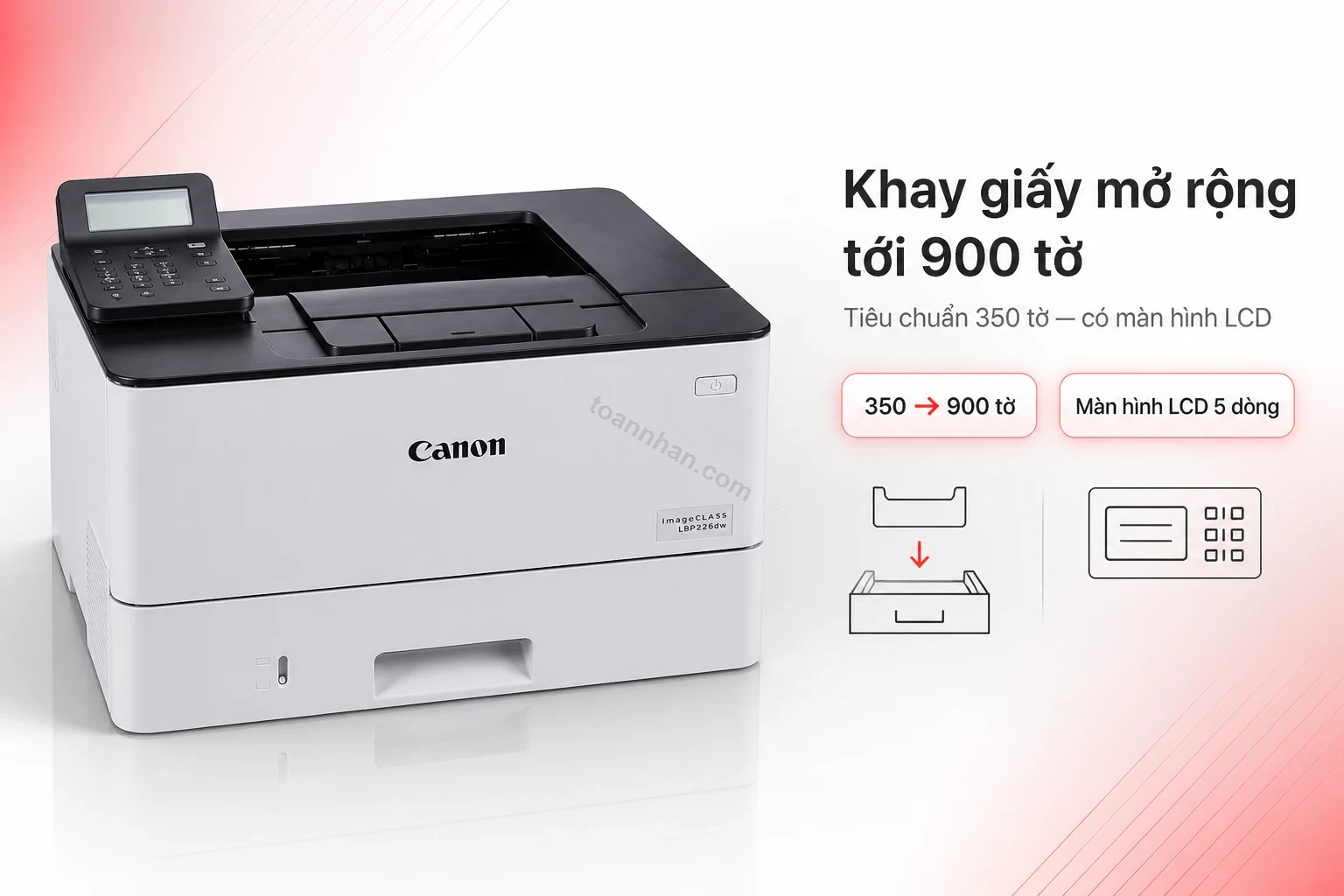 Khay giấy mở rộng của máy in Canon imageCLASS LBP226dw
