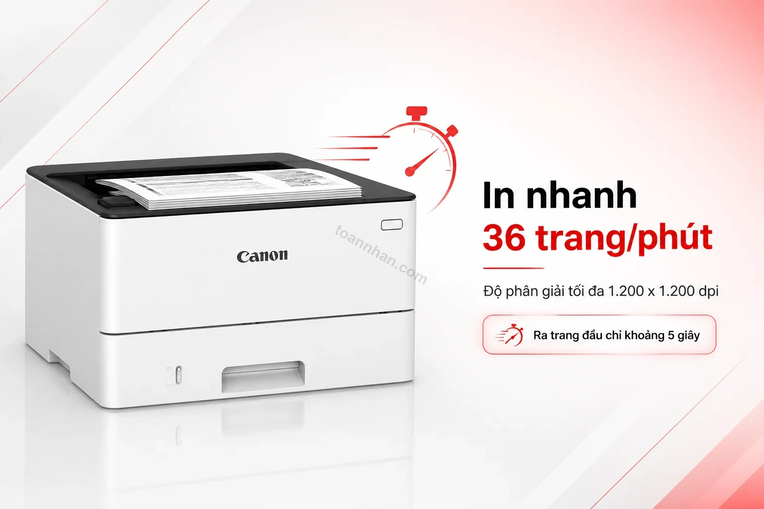 Canon i-SENSYS LBP243dw in tài liệu văn phòng tốc độ ổn định