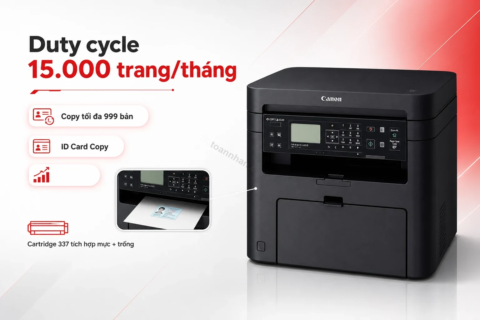 Tính năng ID Card Copy và copy đa bản trên Canon MF241D