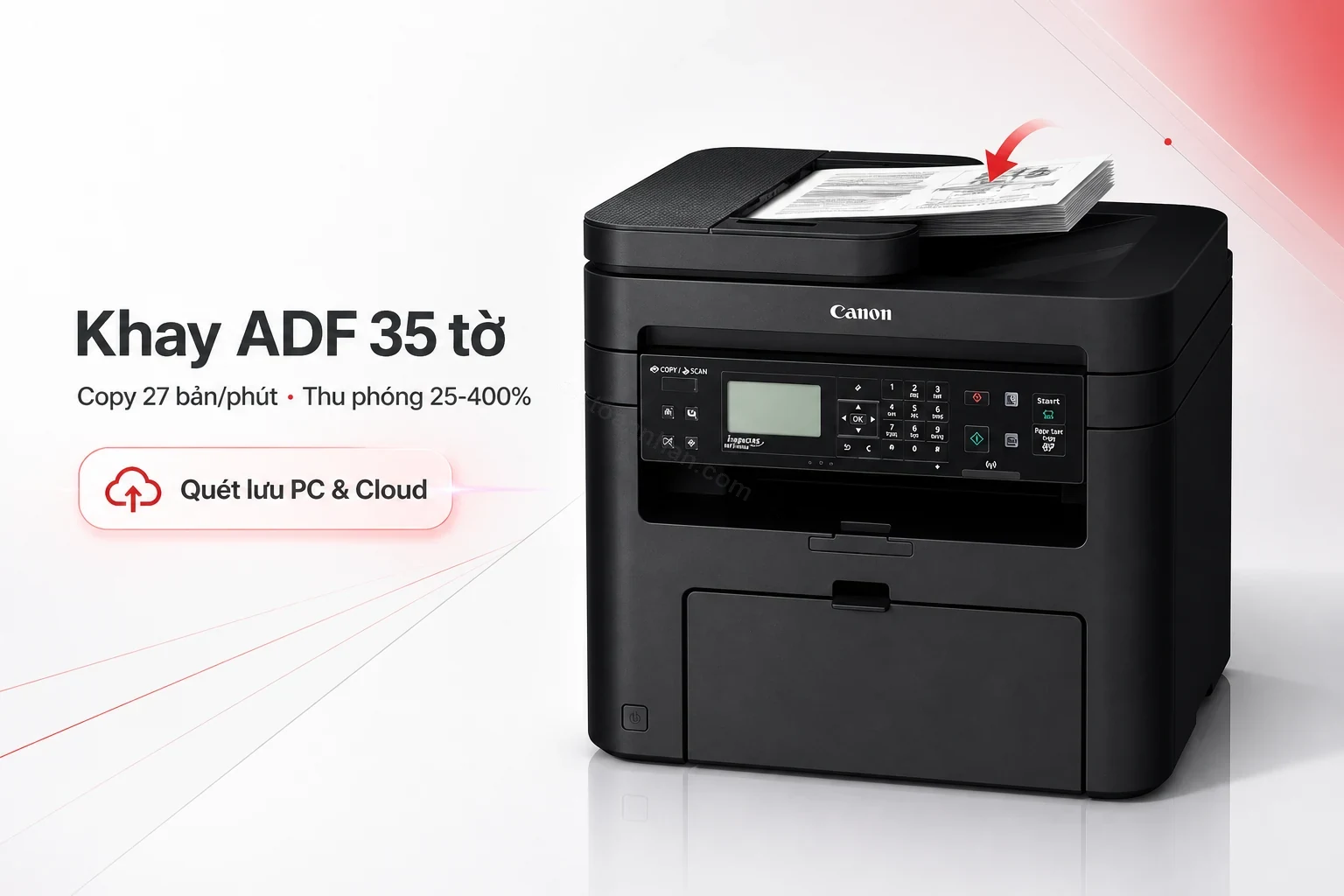 Khay ADF 35 tờ trên máy in đa năng Canon MF244DW