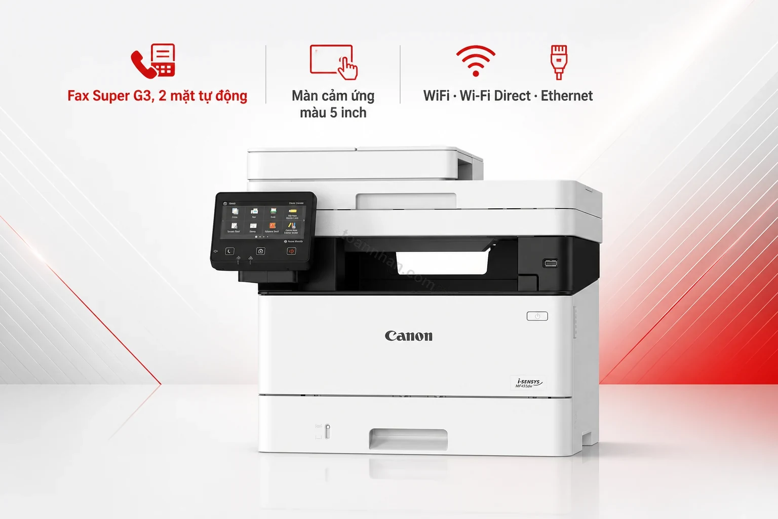 Fax Super G3 và màn cảm ứng màu của Canon MF455dw