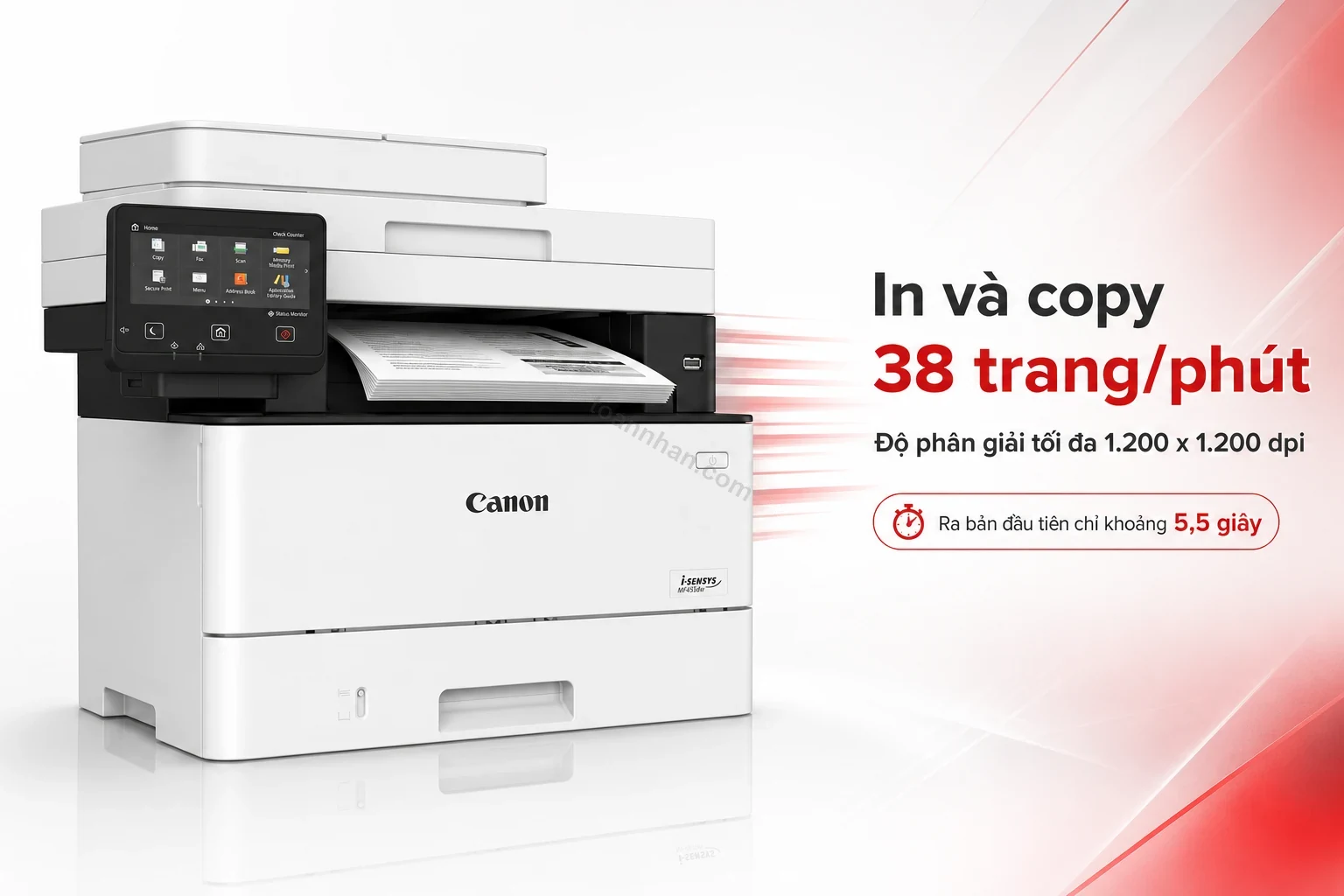 Canon i-SENSYS MF455dw in và copy tài liệu văn phòng tốc độ cao
