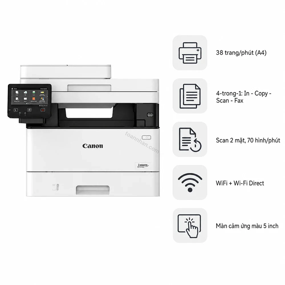 Máy in laser đen trắng đa năng Canon i-SENSYS MF455dw