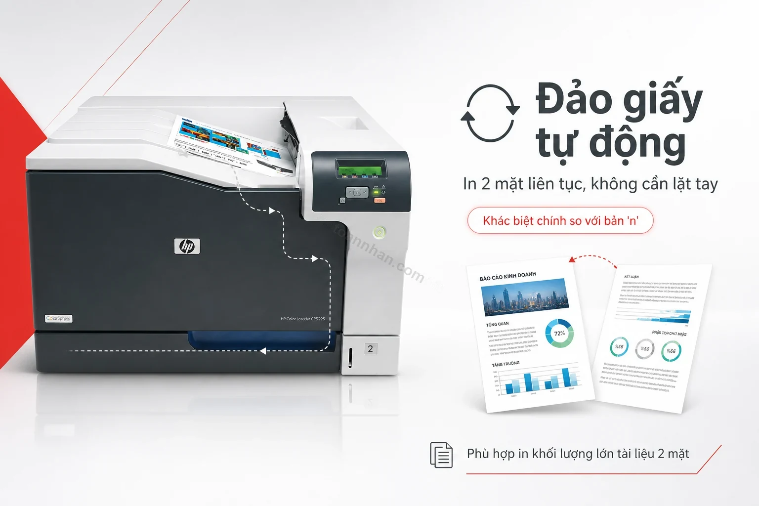 Bộ đảo giấy tự động của HP Color LaserJet Pro CP5225dn