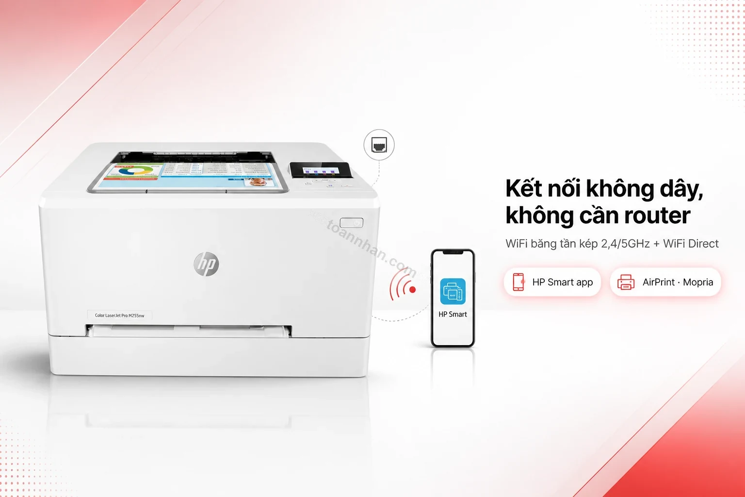 Kết nối WiFi Direct in trực tiếp từ điện thoại - HP Color LaserJet Pro M255NW