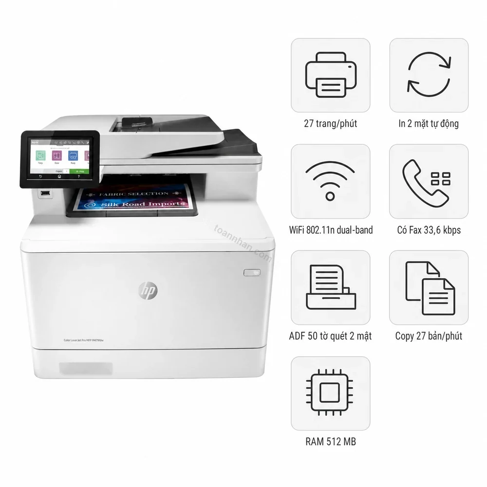 Máy in laser màu đa năng HP Color LaserJet Pro MFP M479fdw