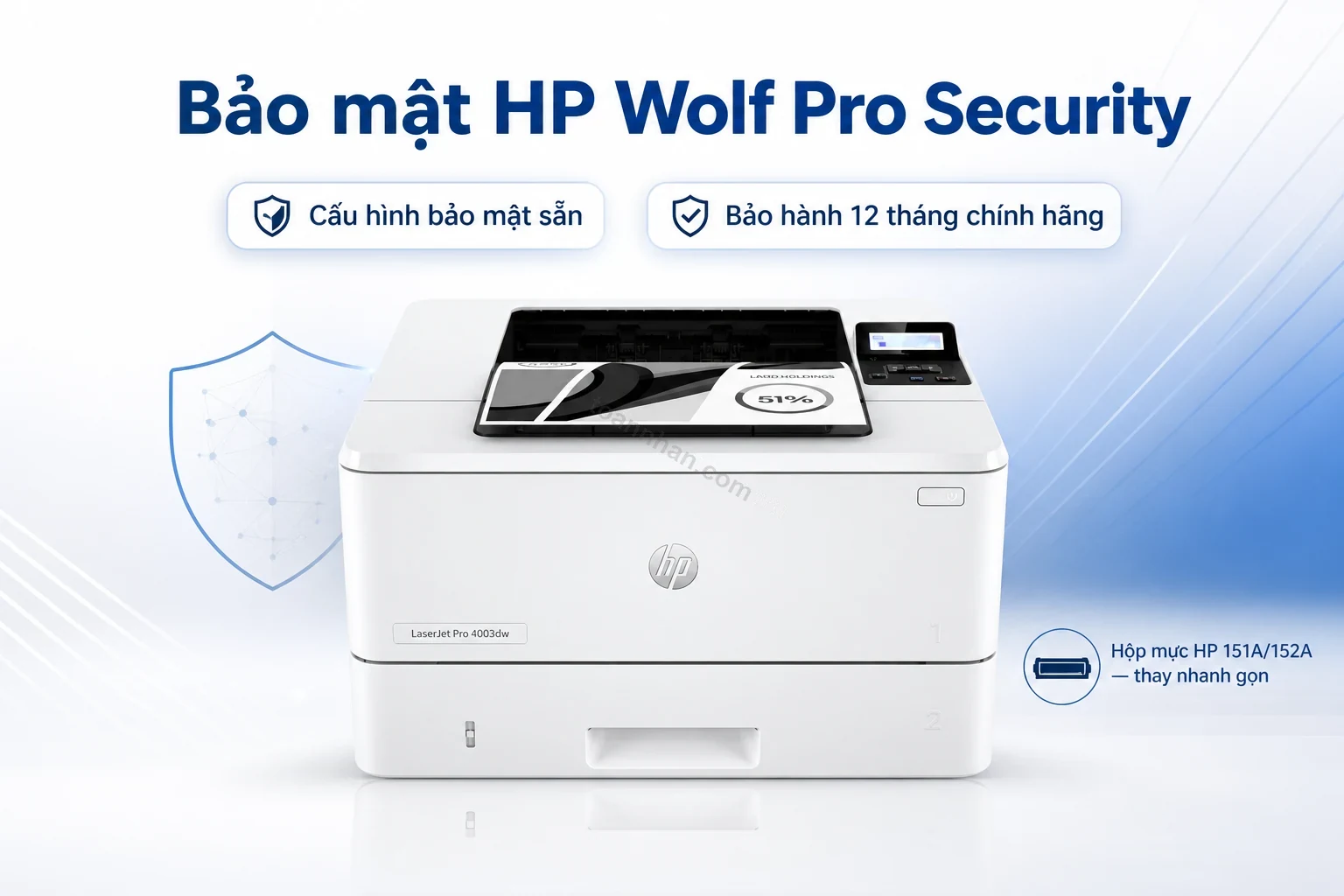 Bảo mật HP Wolf Pro Security trên máy in HP LaserJet Pro 4003dw