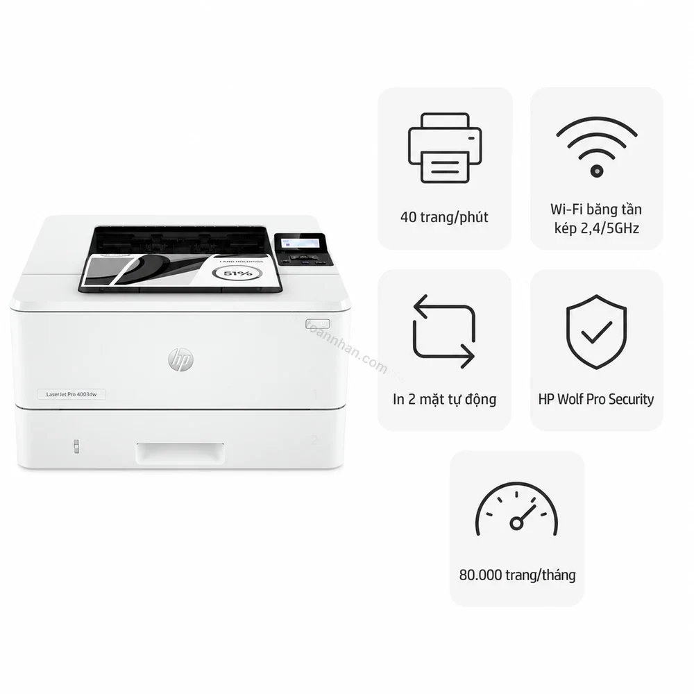 Máy in laser đen trắng HP LaserJet Pro 4003dw