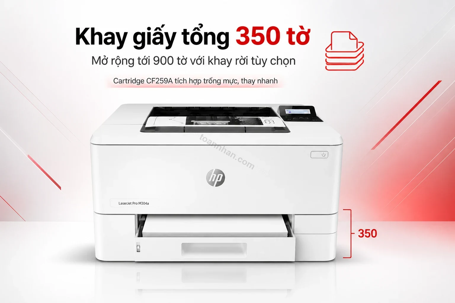 Khay giấy tổng 350 tờ của máy in HP LaserJet Pro M304a