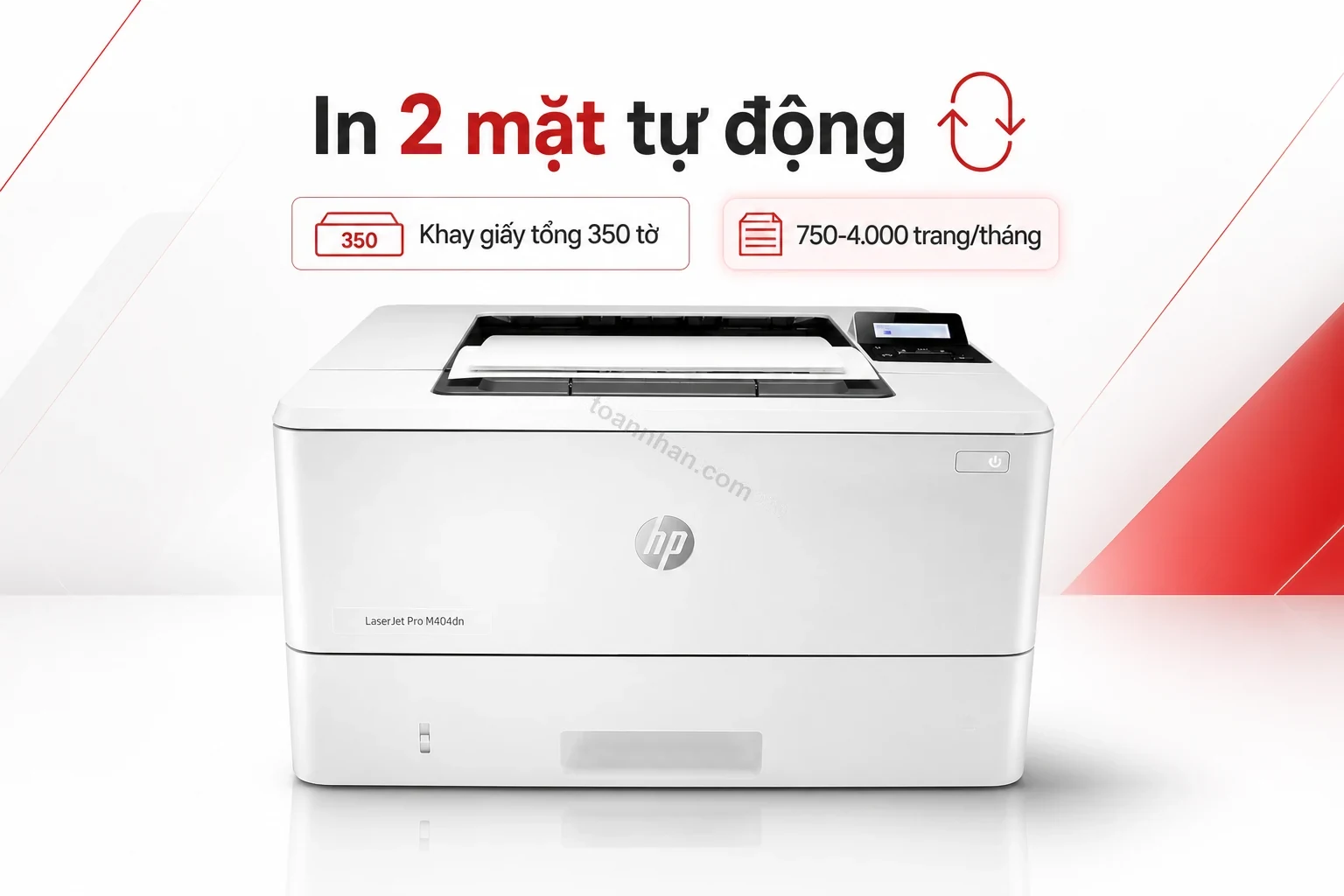 Khay giấy in 2 mặt tự động của máy in HP LaserJet Pro M404dn