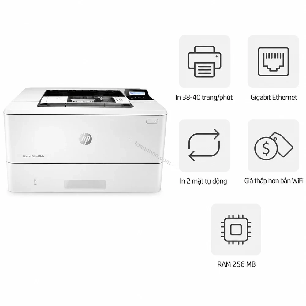Máy in laser đen trắng HP LaserJet Pro M404dn
