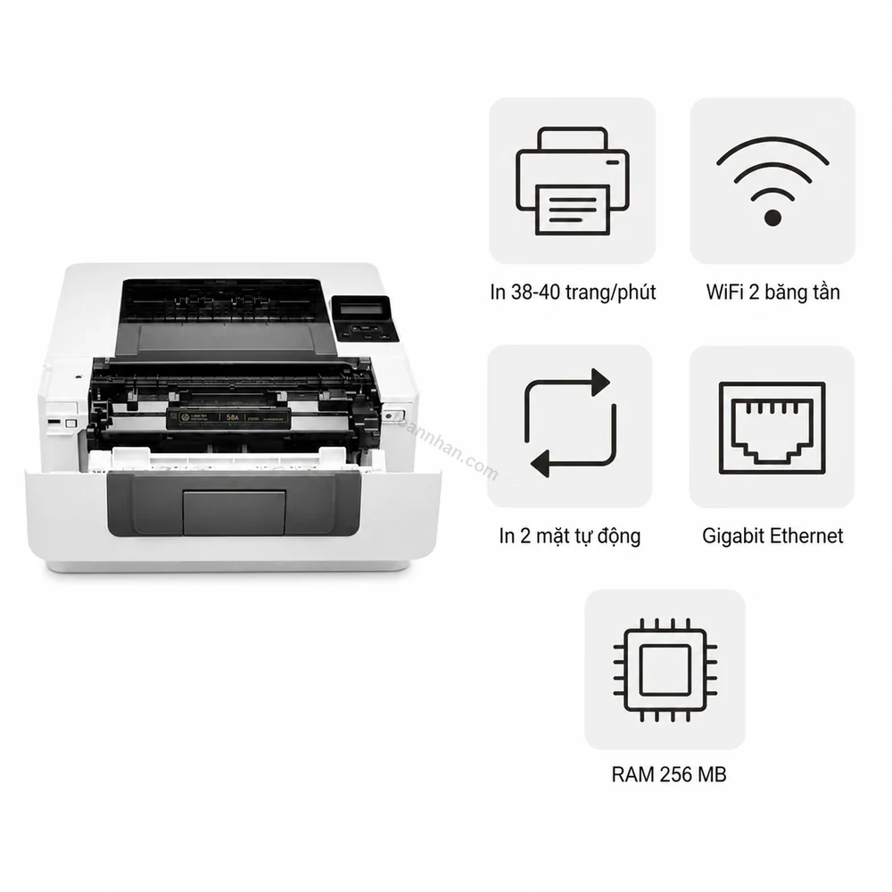 Máy in laser đen trắng HP LaserJet Pro M404dw