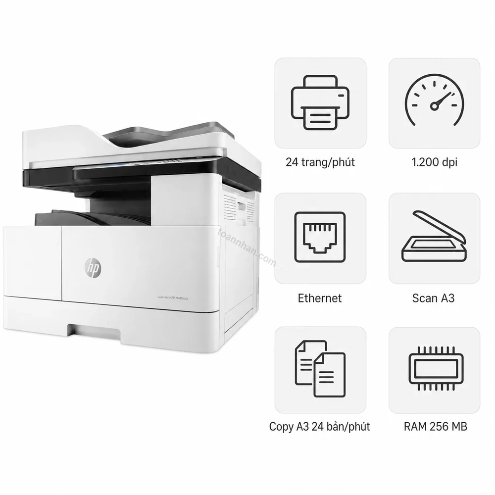 Máy in laser đen trắng đa năng HP LaserJet MFP M440N khổ A3