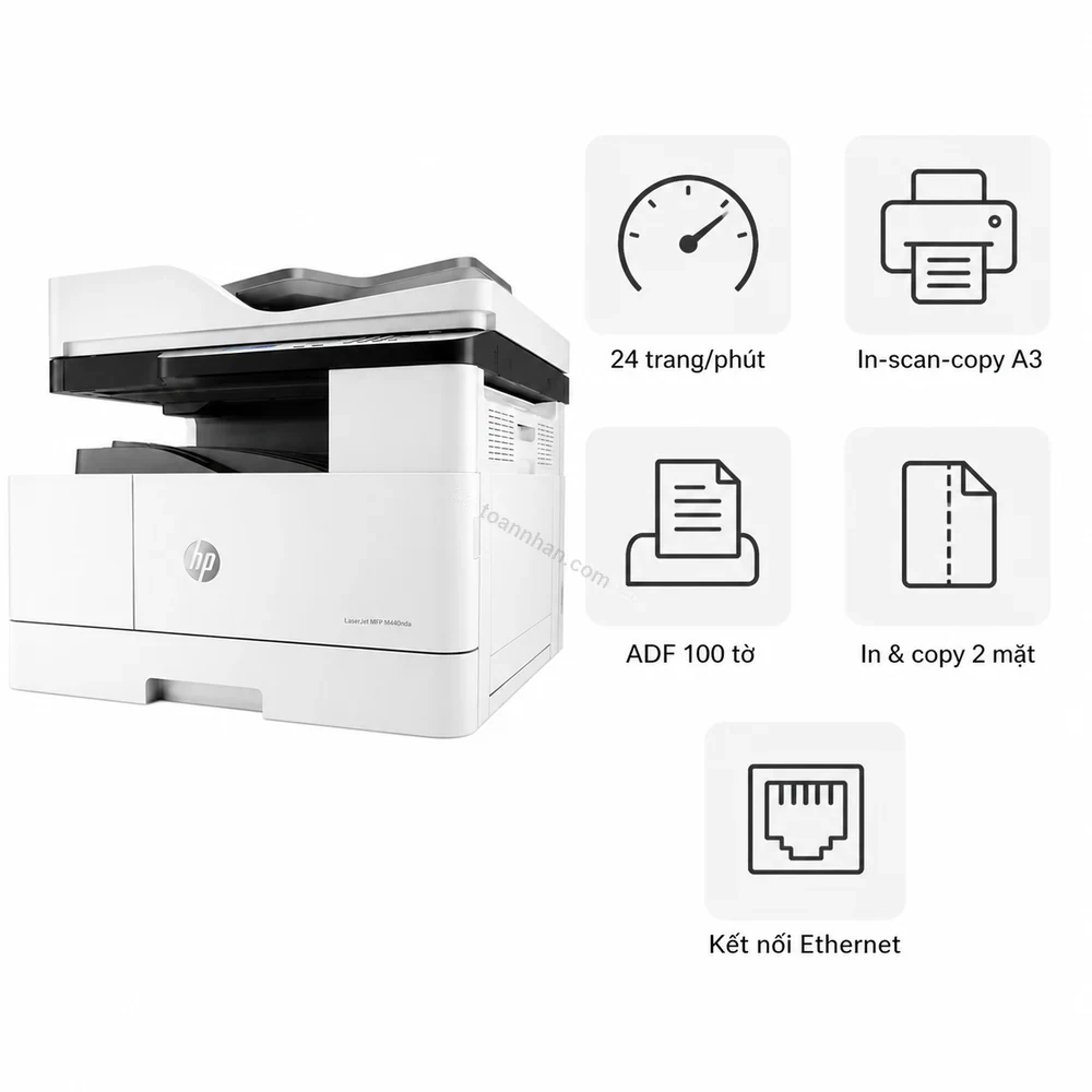 Máy in laser đen trắng đa năng HP LaserJet MFP M440NDA Khổ A3
