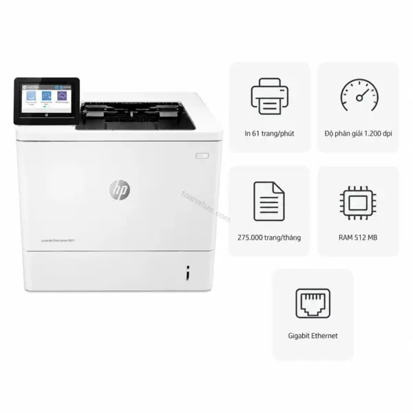 Máy in laser đen trắng HP LaserJet Enterprise M611dn