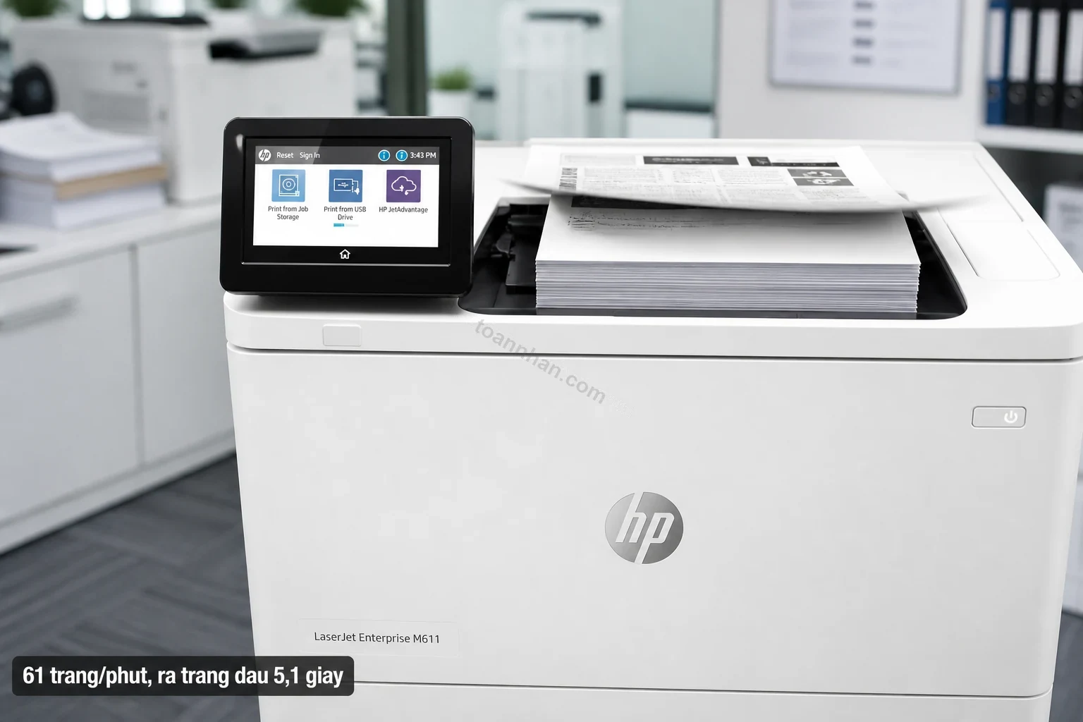 Tốc độ in vượt trội của máy in HP LaserJet Enterprise M611dn cho khối lượng in lớn