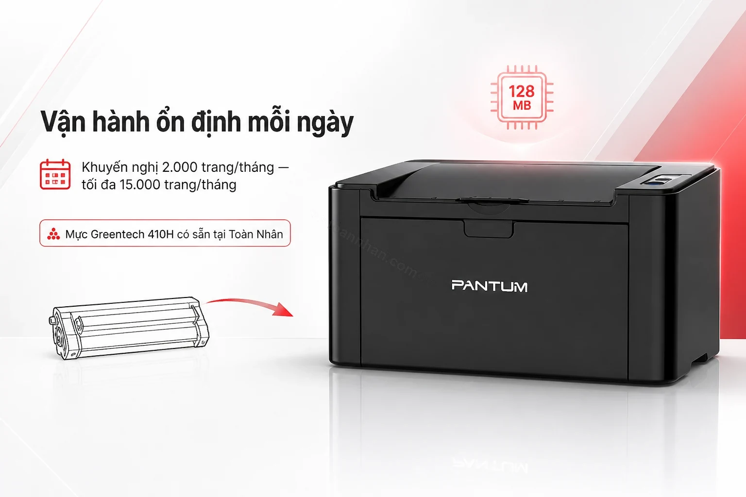 Hộp mực Greentech 410H thay thế cho máy in Pantum P2505W