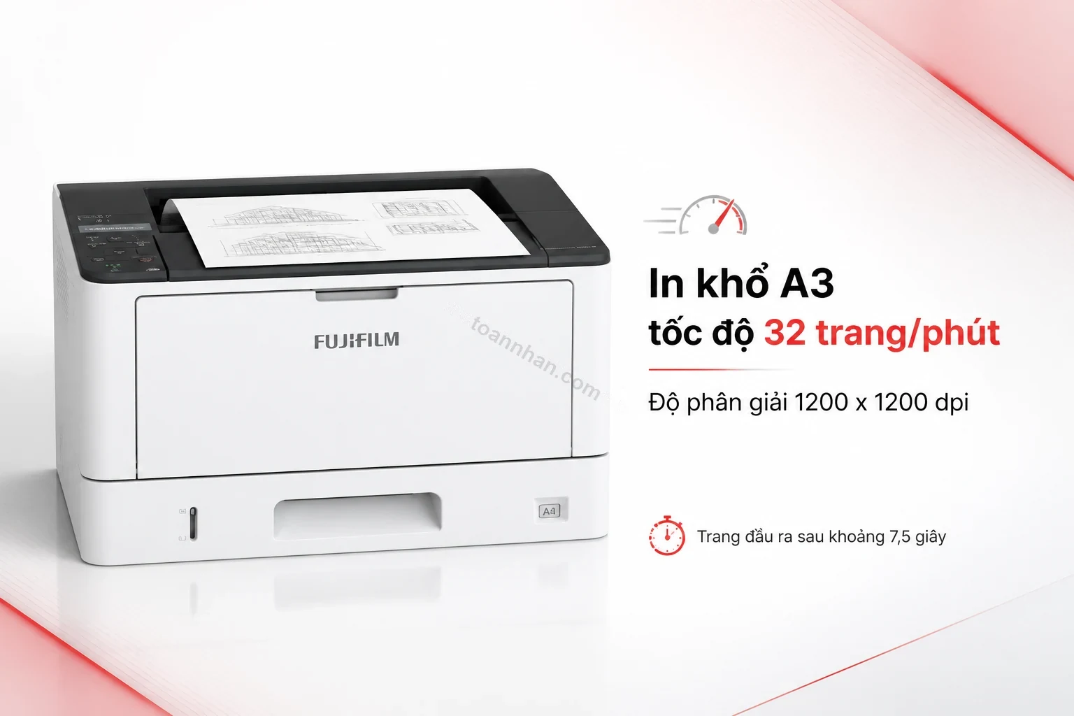 Máy in Fuji Xerox DocuPrint 3205d in bản vẽ kỹ thuật khổ A3 tốc độ cao